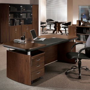 하이퍼스 WND-300 중역용 책상 (사이드,이동서랍 별도) 고급 중역용 대표실